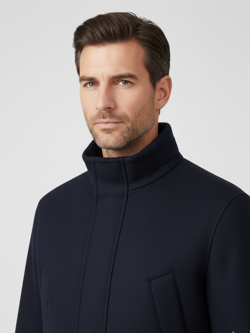 mens-navy-wool-blend-funnel-neck-coat