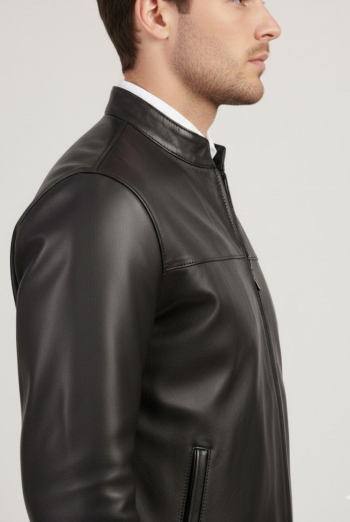 mens-premium-black-leather-trucker-jacket