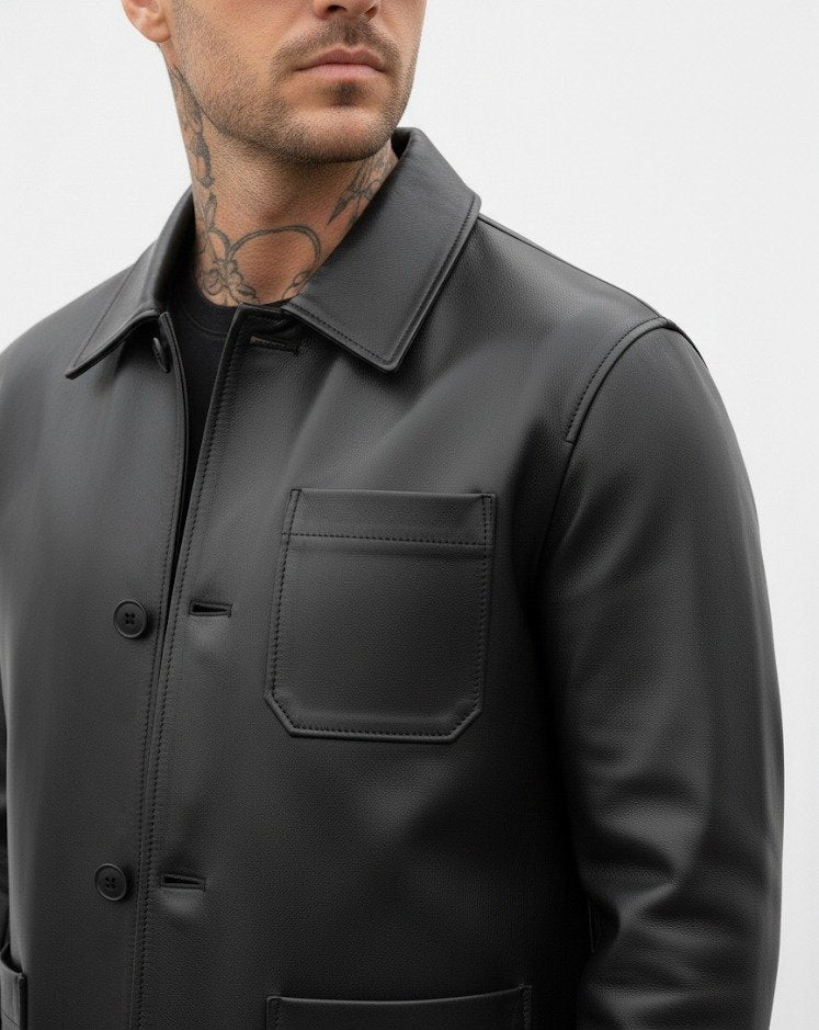 mens-premium-matte-black-leather-shirt-jacket