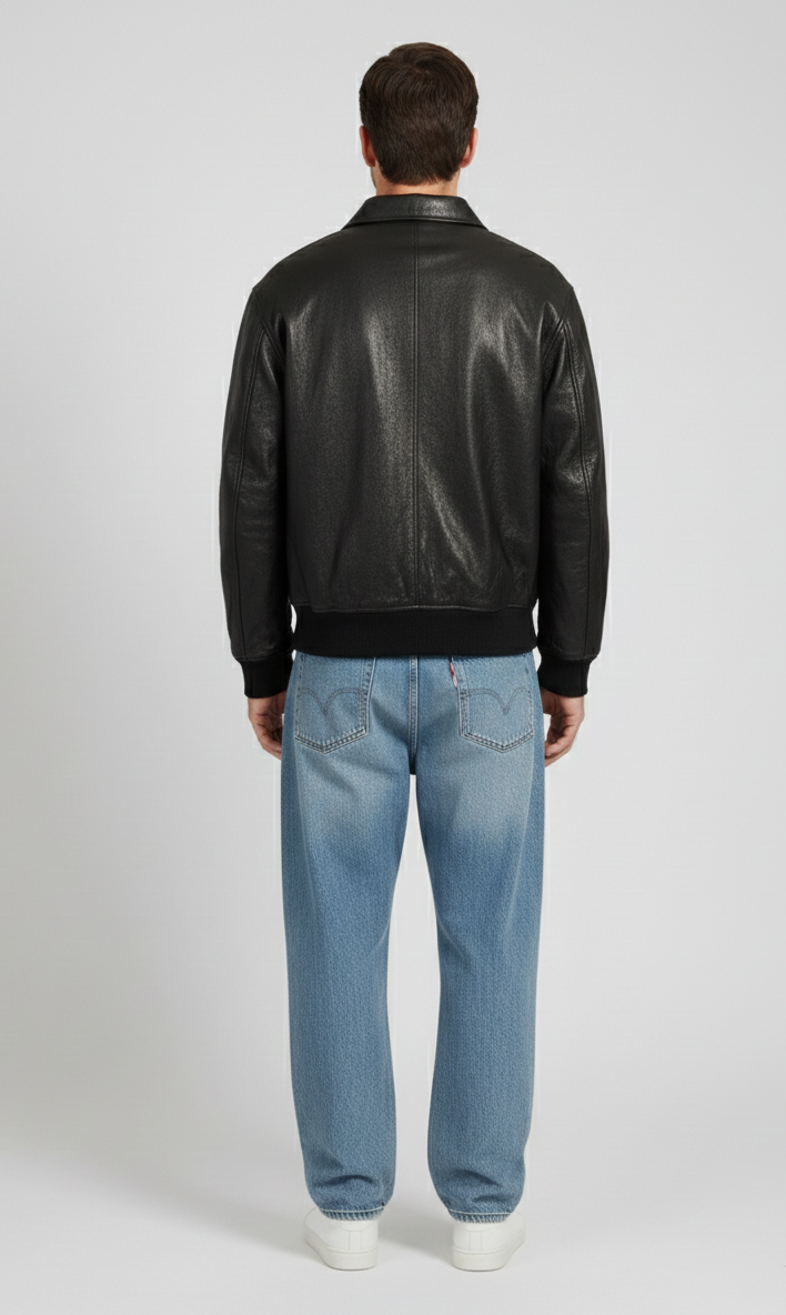 mens-black-genuine-leather-aviator-bomber-jacket
