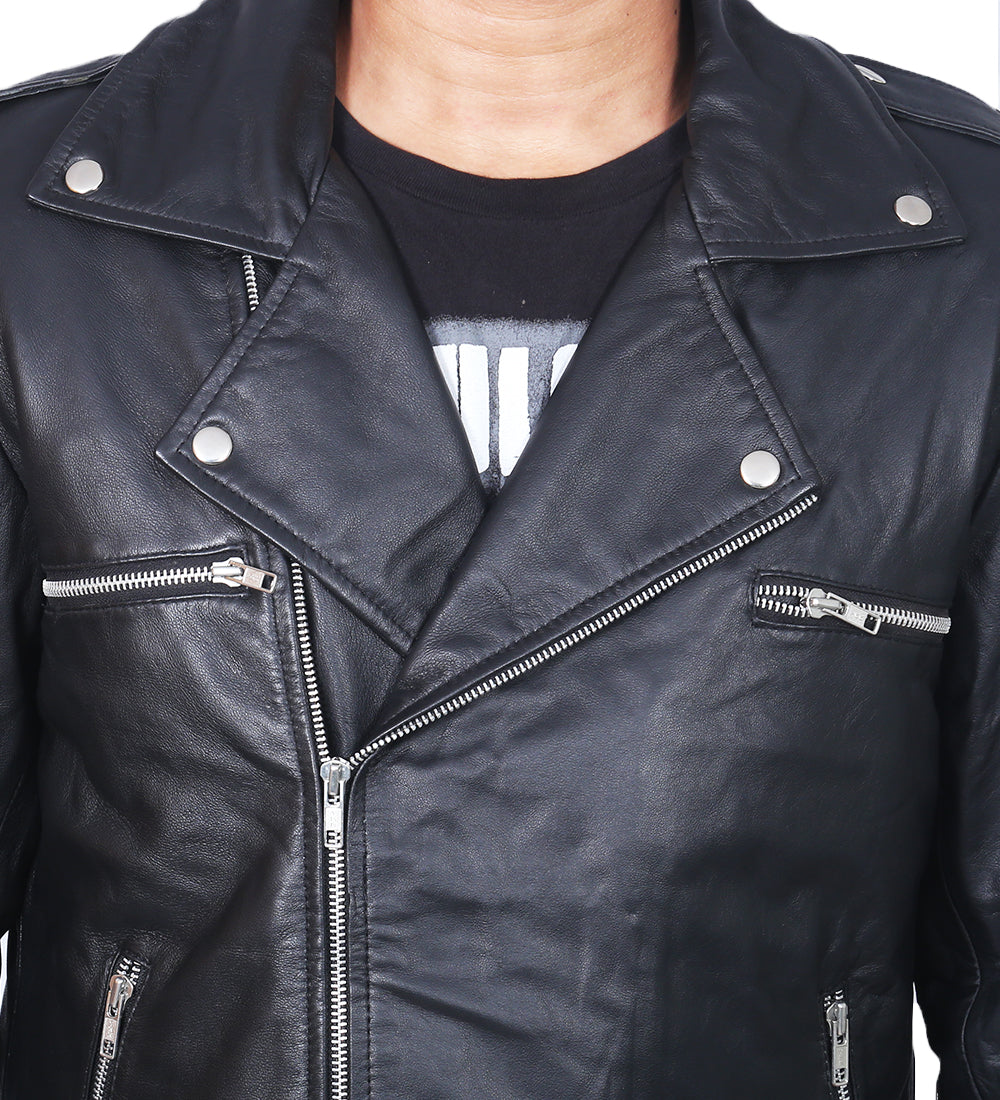 Negan Black Stylish Leather Jacket For Men