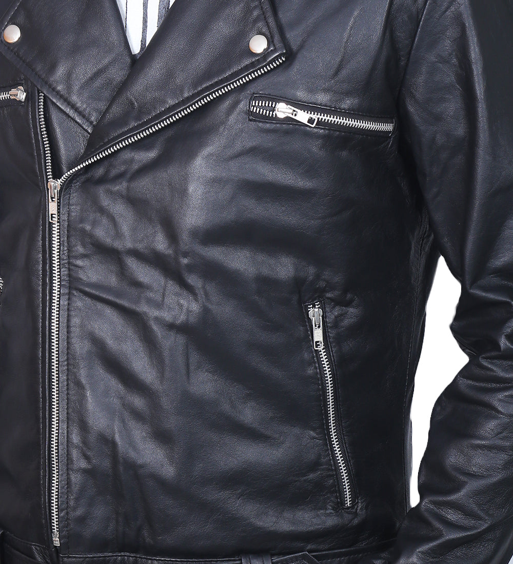 Negan Black Stylish Leather Jacket For Men