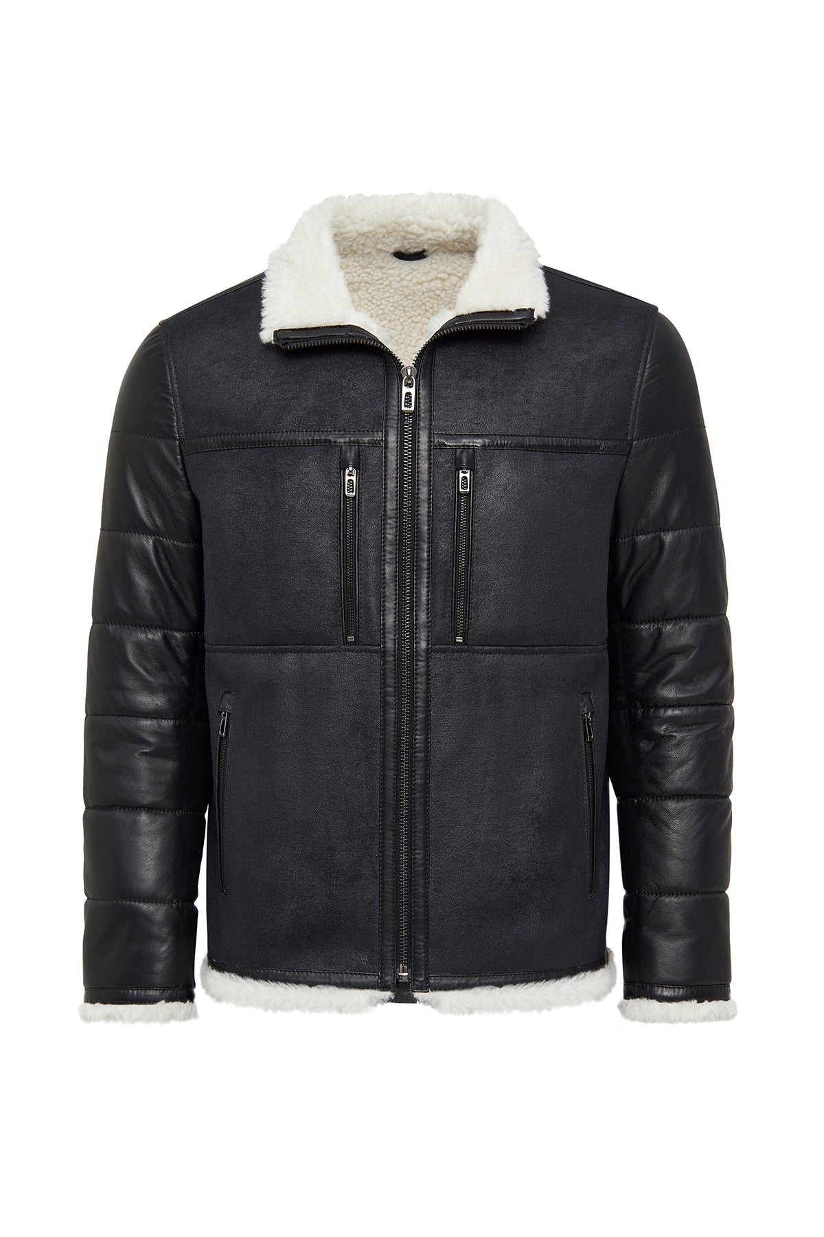 Zermatt Teddy Black Coat For Men