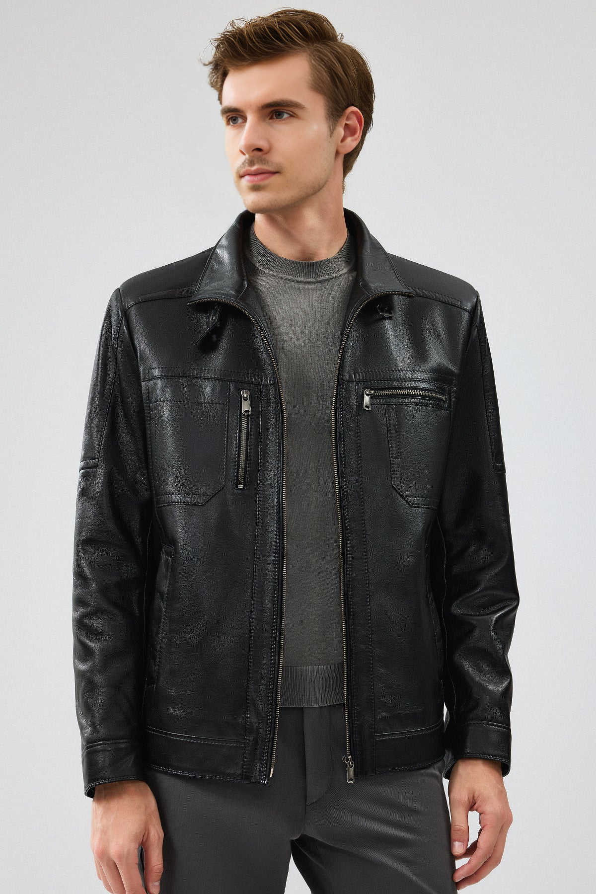 Muller Leather Black Jacket For X-Men