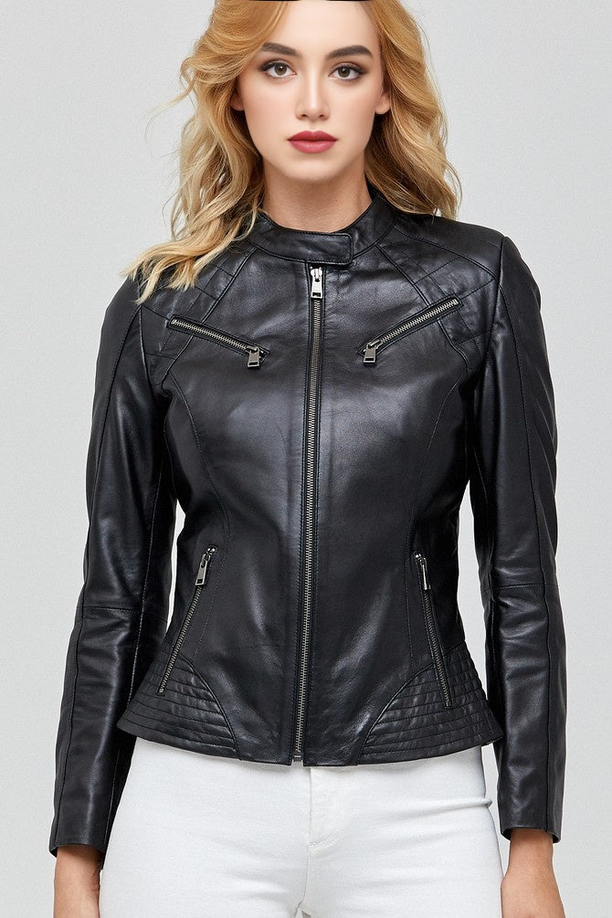 Lucy Stylish Biker Jacket For Women