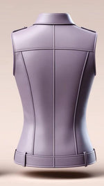 Charlotte Purple Vest Leather For Women