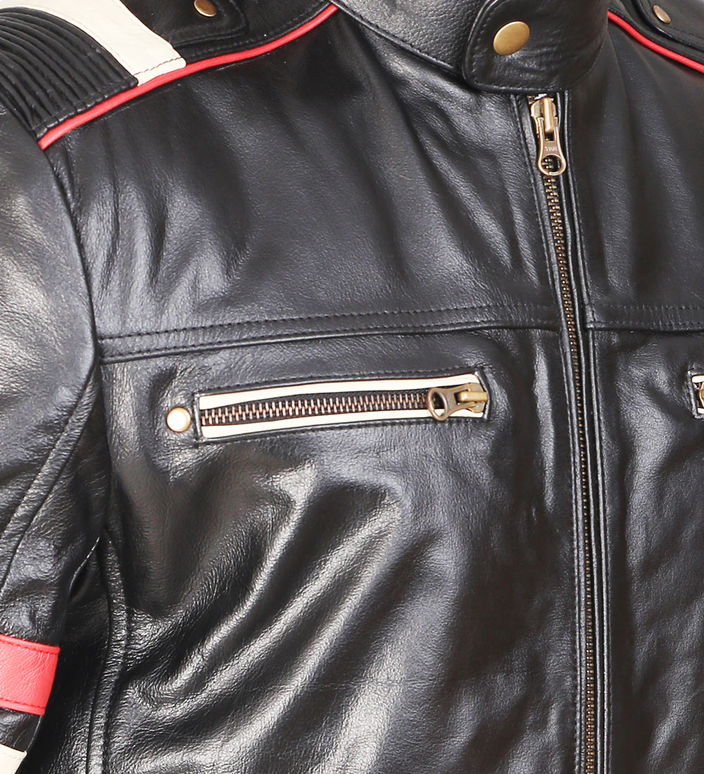 Retro Black Stylish Leather Jacket For Men