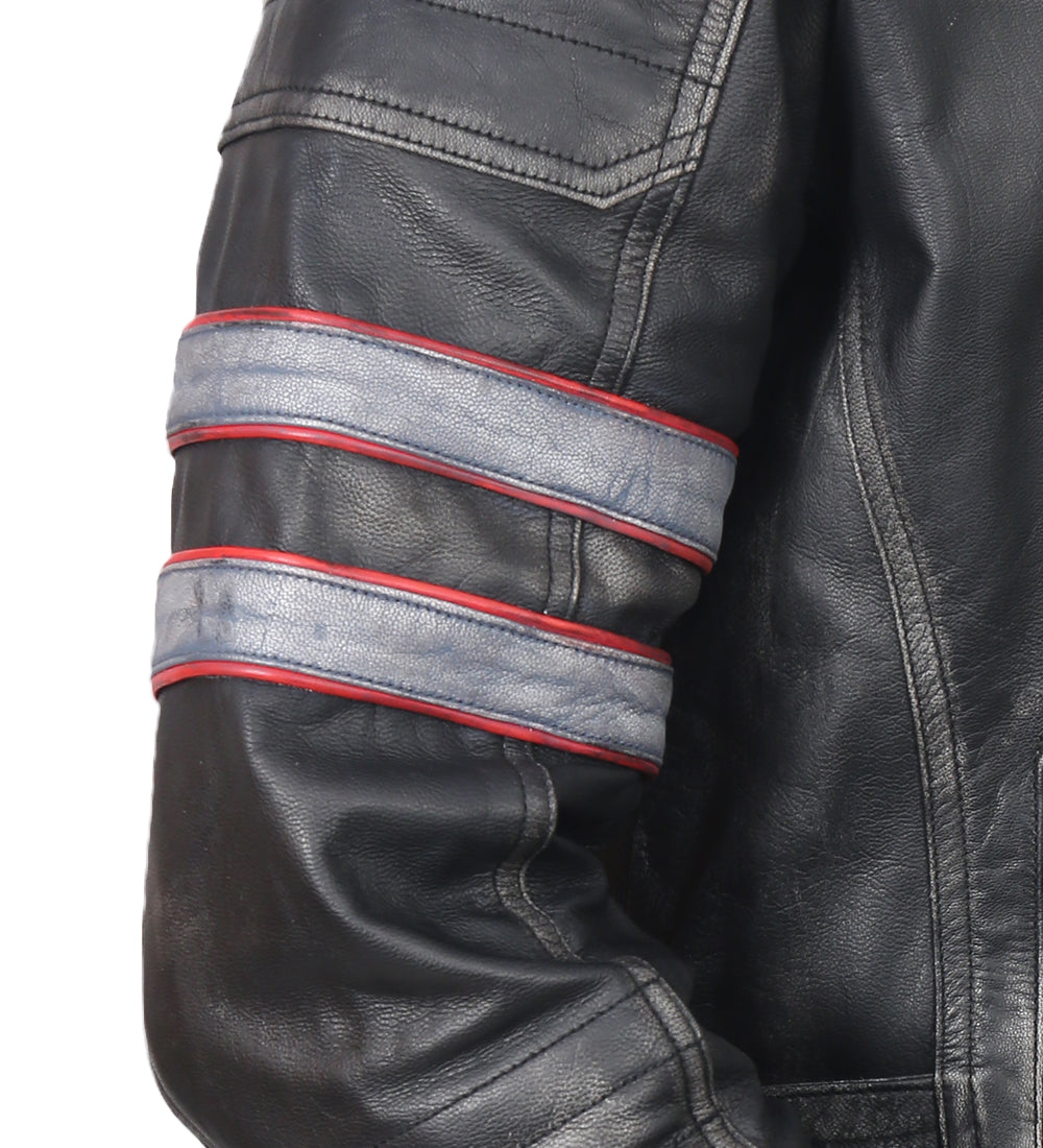 Retro Black Stylish Leather Jacket For Men