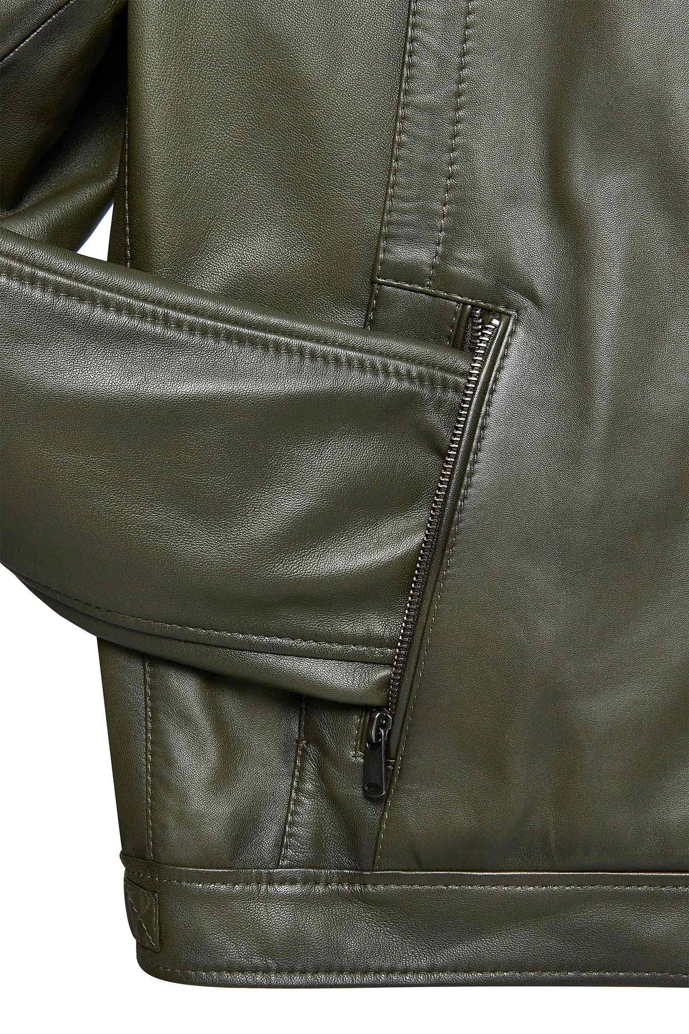 Olive Valor Premium Leather Jacket