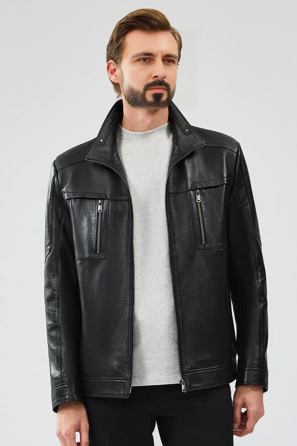 urban biker jacket Urban Rebel Distressed Men’s Biker Leather Jacket