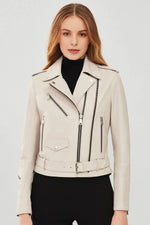 Daisy Ivory Edge Biker Jacket