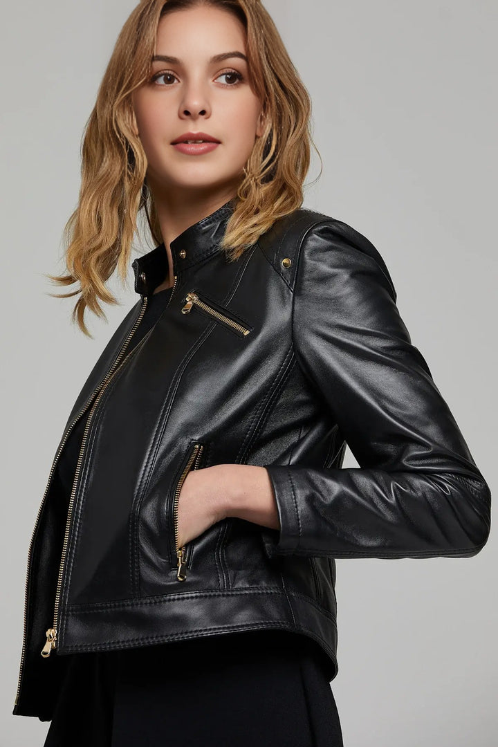 Astra Edge Black Leather Jacket