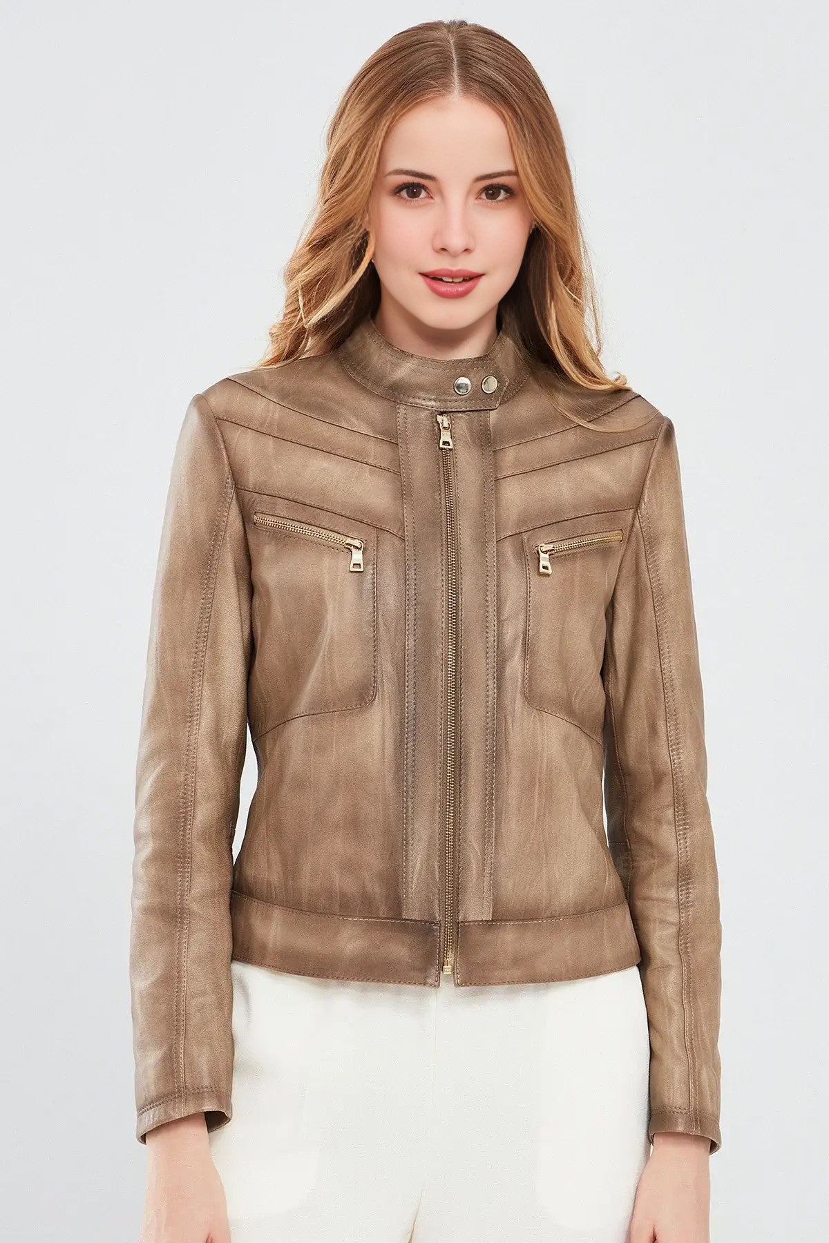 Aristona Luxe Women Leather Jacket