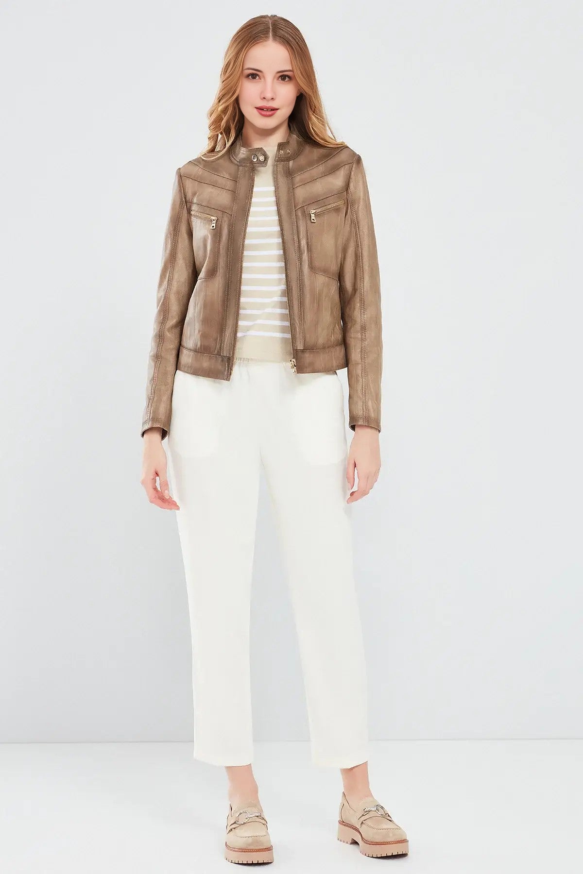 Aristona Luxe Women Leather Jacket