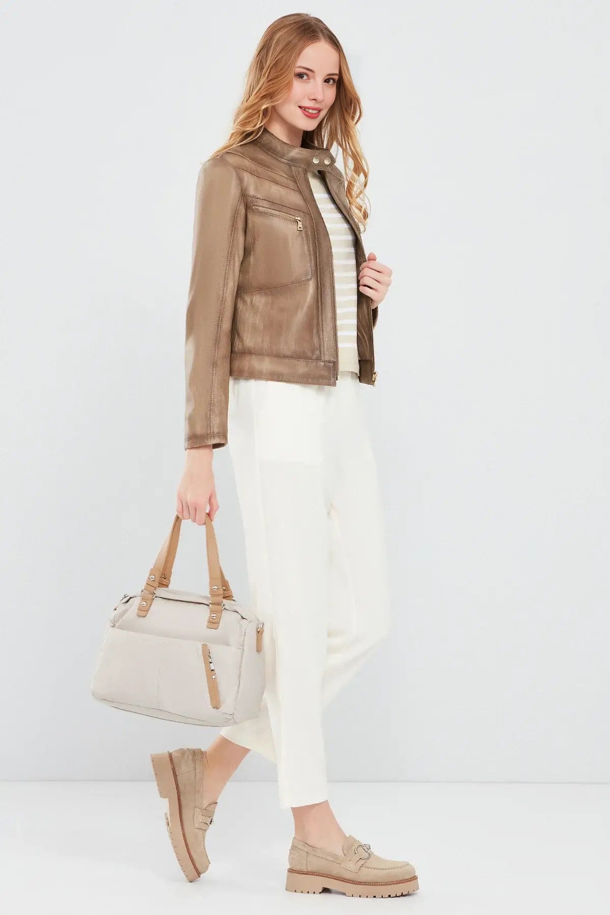 Aristona Luxe Women Leather Jacket