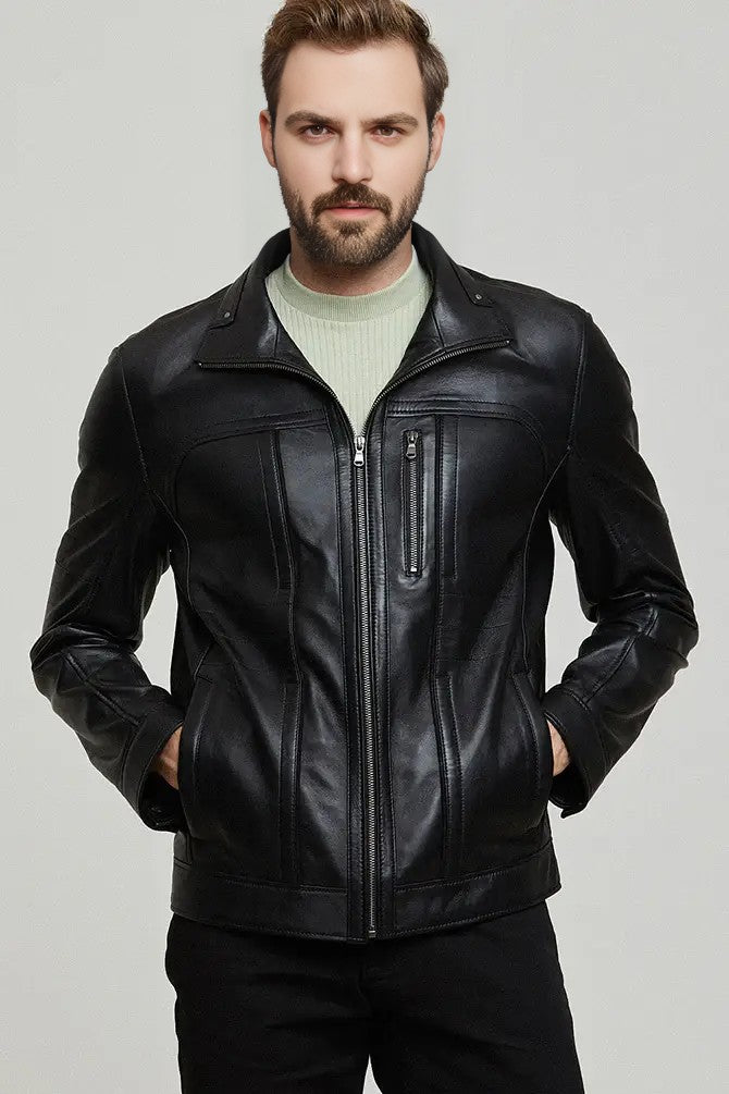 Dominion Rider Black Leather Jacket