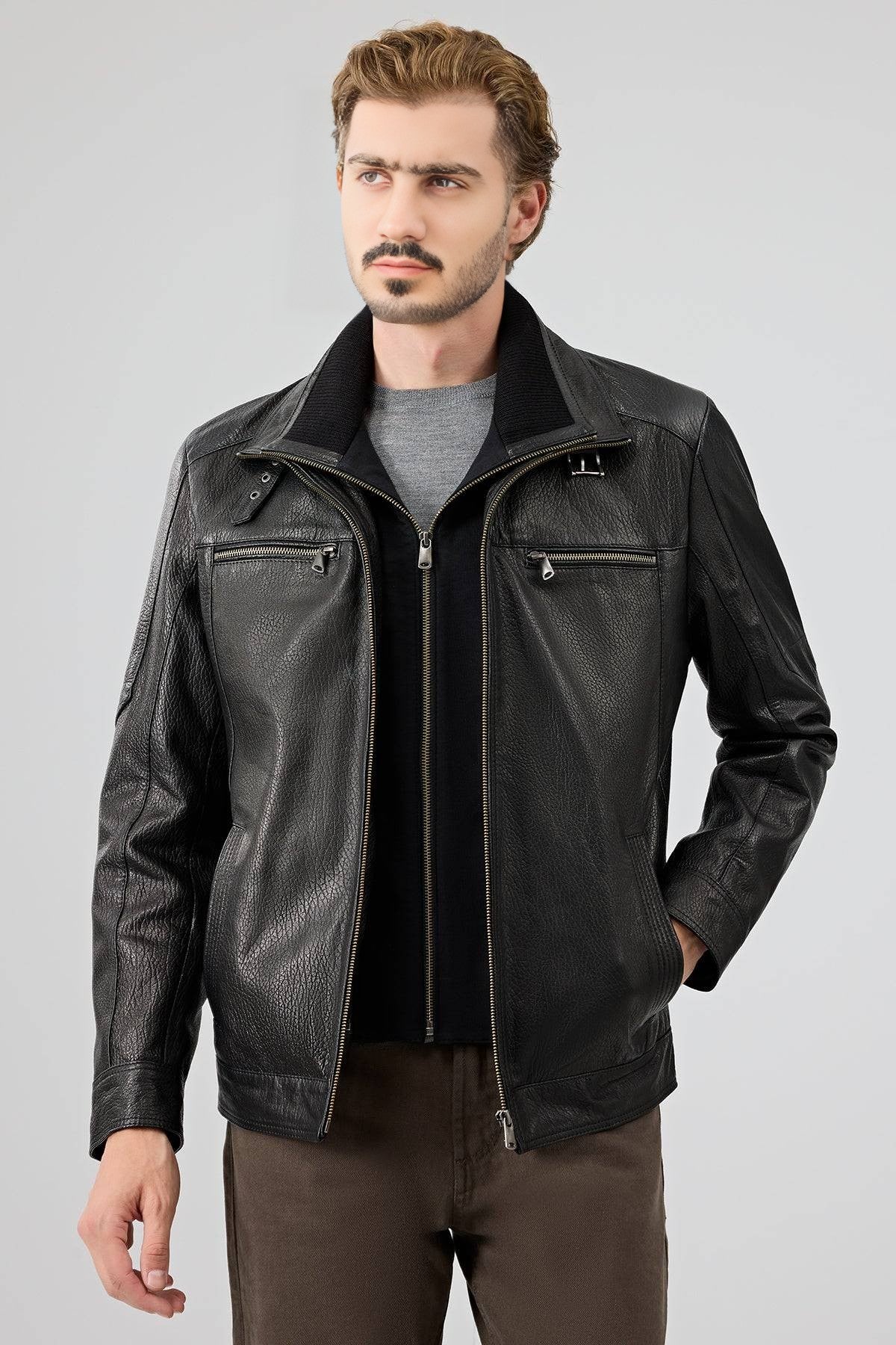 Noir Edge Leather Jacket