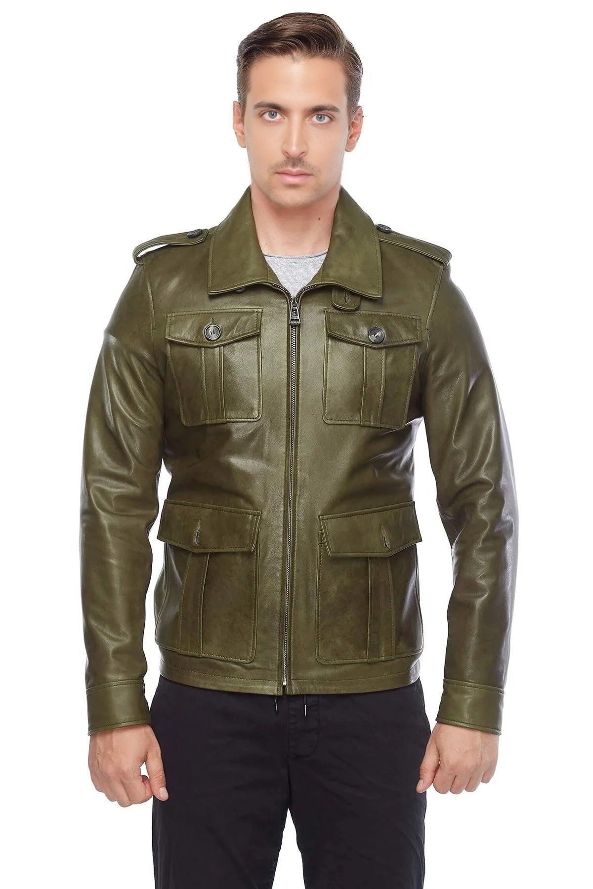 Walter Green Forest Leather Jacket For Men