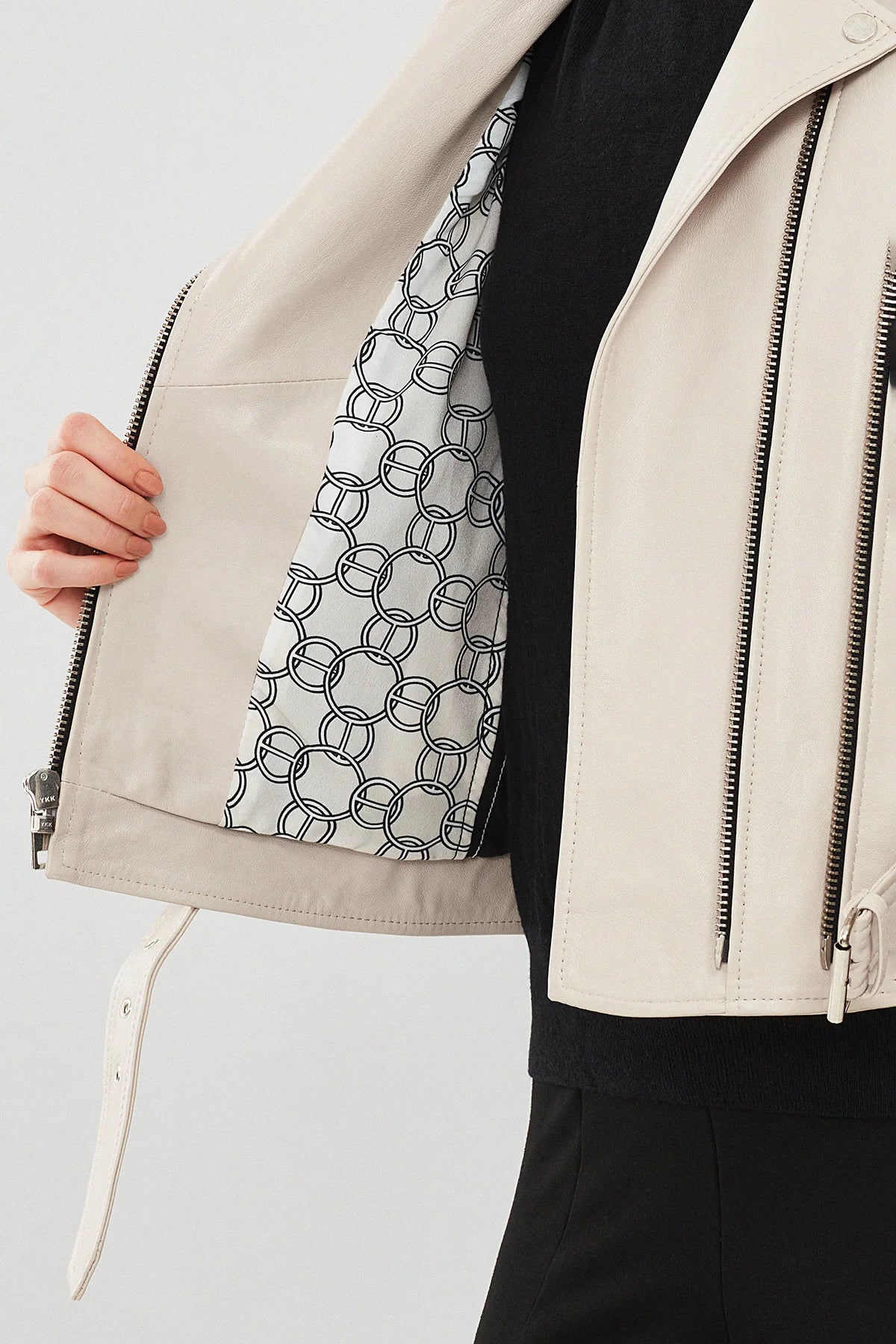 Daisy Ivory Edge Biker Jacket