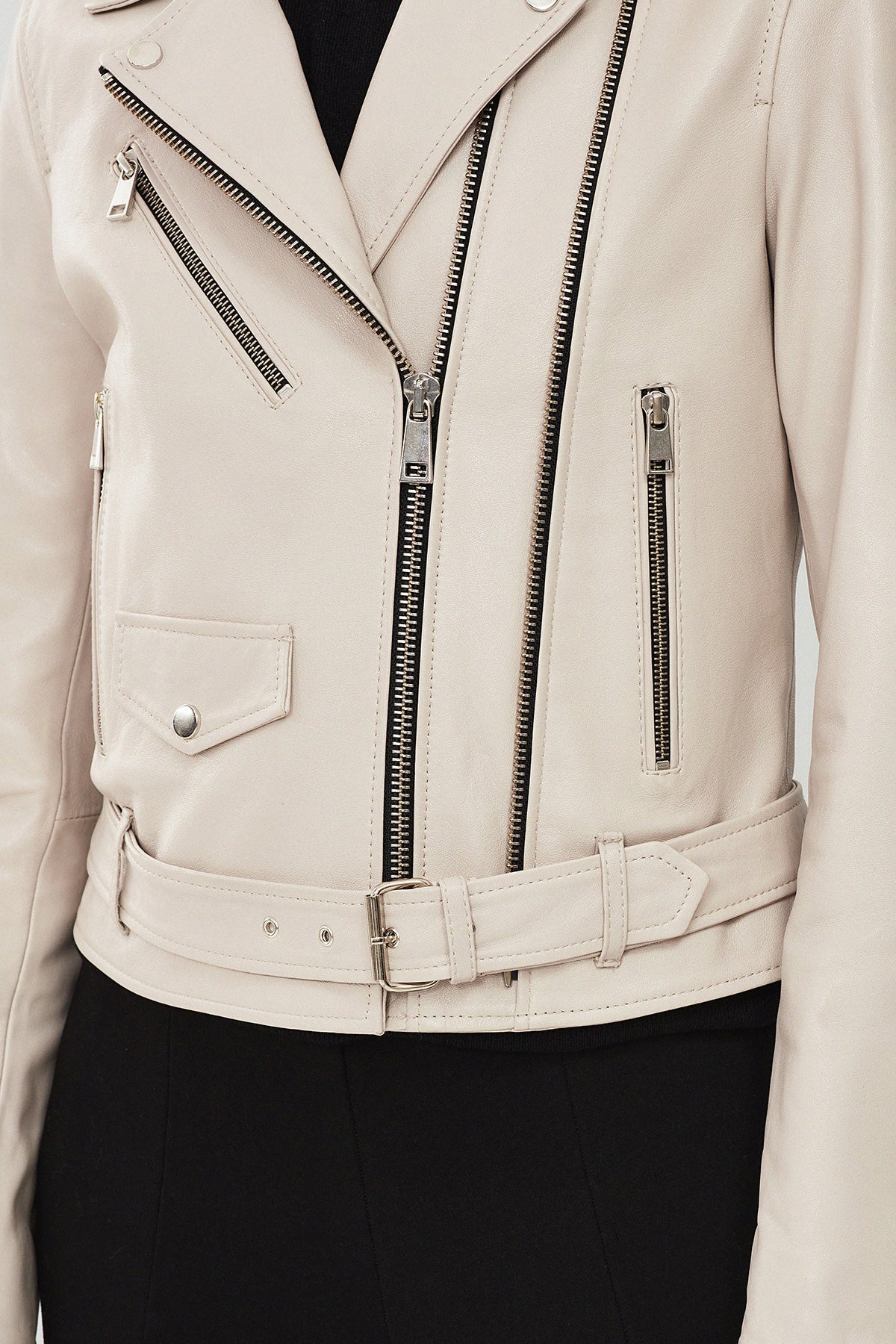 Daisy Ivory Edge Biker Jacket