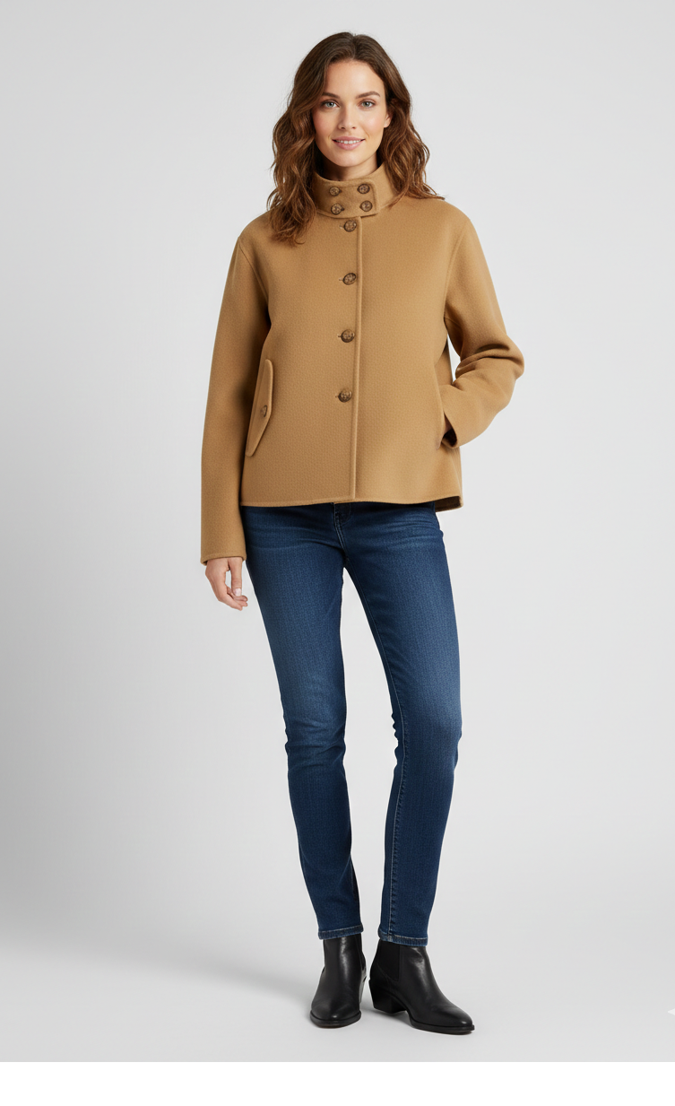 womens-camel-wool-look-funnel-neck-coat
