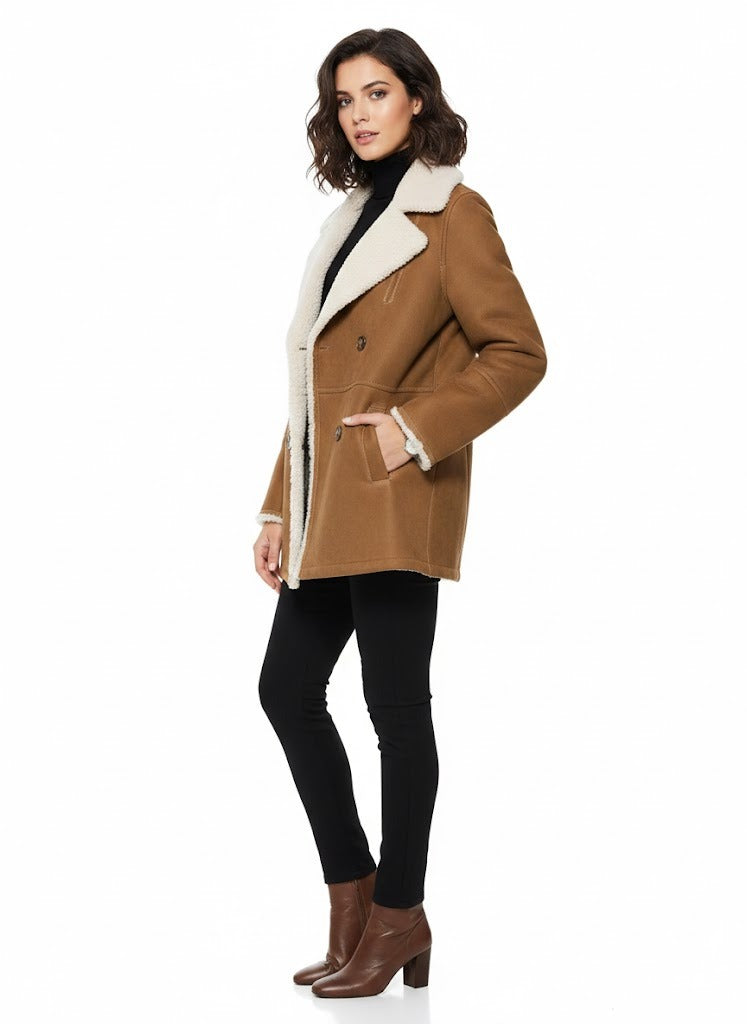 womens-faux-shearling-double-breasted-pea-coat-cognac-tan
