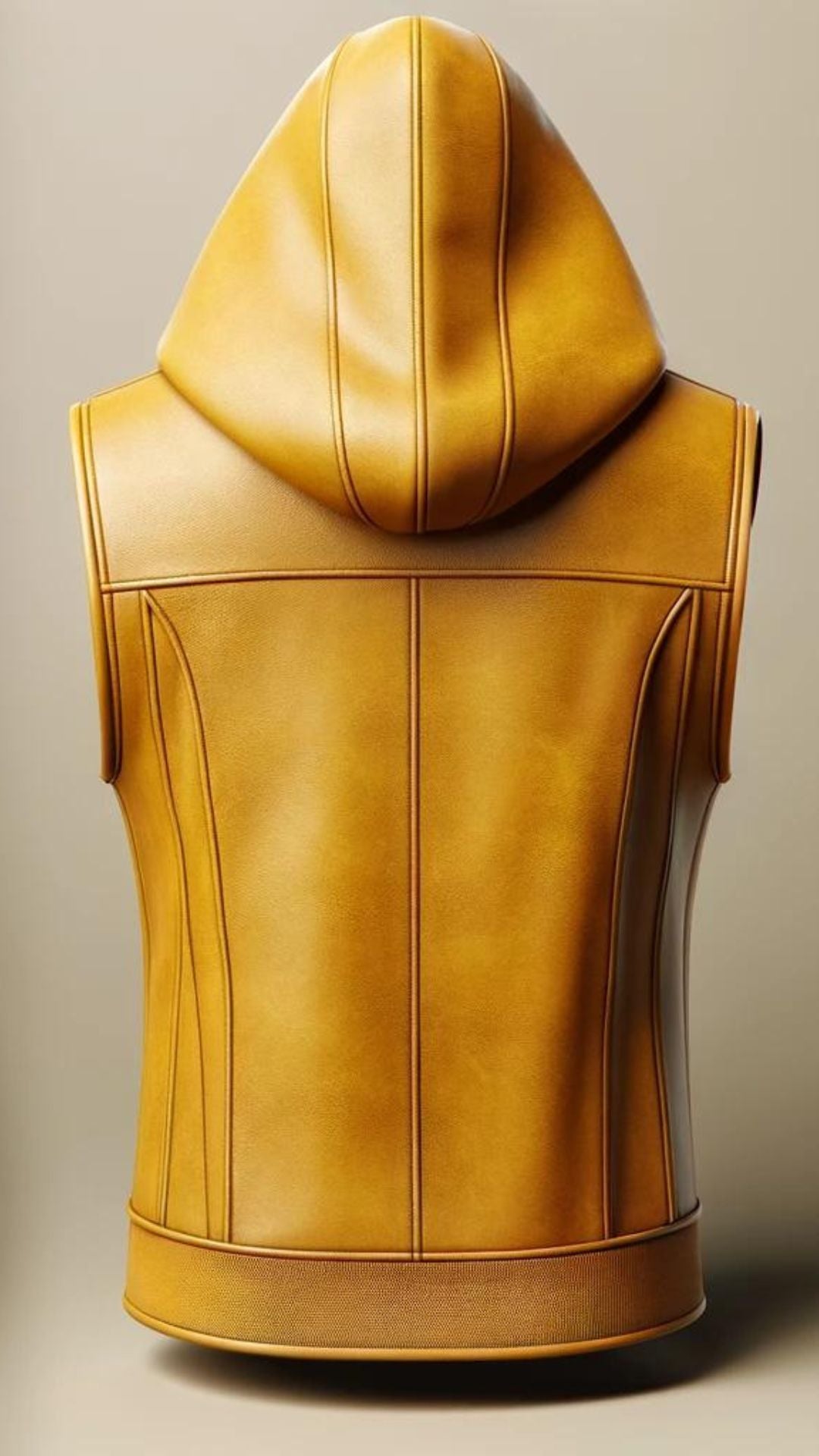 Yellow Cafe Racer Vest Leather For Women